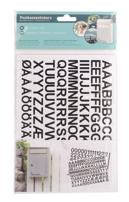 Brevlådestickers Svart
